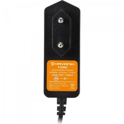 Fonte Chaveada Hayonik p/ Teclado FTZM9I Casio/Pedal 9VDC 1A P4 C-