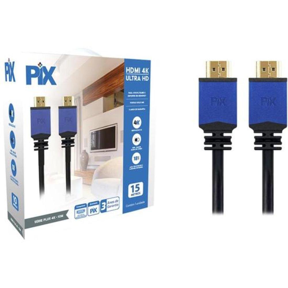 Cabo HDMI 2.0 4k 19 Pinos Com Filtro 15m Pix - 1