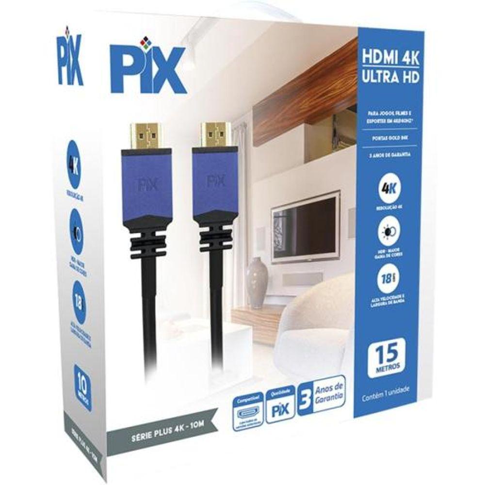 Cabo HDMI 2.0 4k 19 Pinos Com Filtro 15m Pix - 5