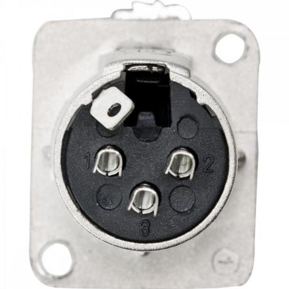 Conector XLR Fêmea Painel 3 Pólos Niquelado HX048F HYXPCT / 2 - 6