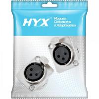 Conector XLR Fêmea Painel 3 Pólos Niquelado HX048F HYXPCT / 2 - 1