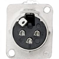 Conector XLR Fêmea Painel 3 Pólos Niquelado HX048F HYXPCT / 2 - 6
