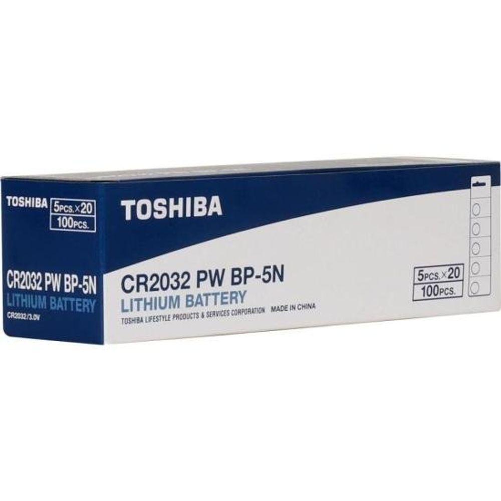Pilha Moeda Lithium 3V CR2032 (Com5 Pilhas) Toshiba - 8