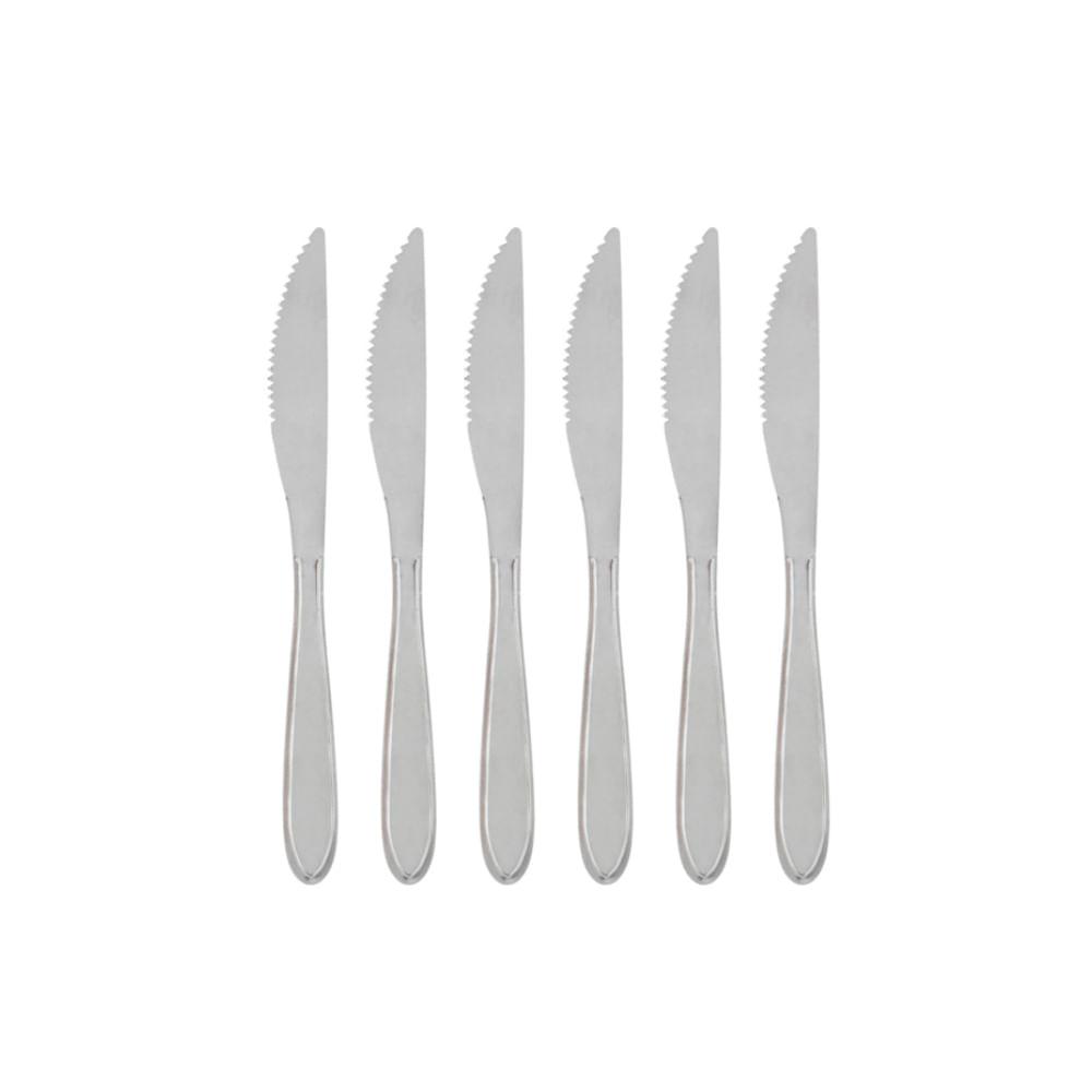 Faca de Mesa Toledo - Conjunto de 6 Peças de Aço Inoxidável - 1
