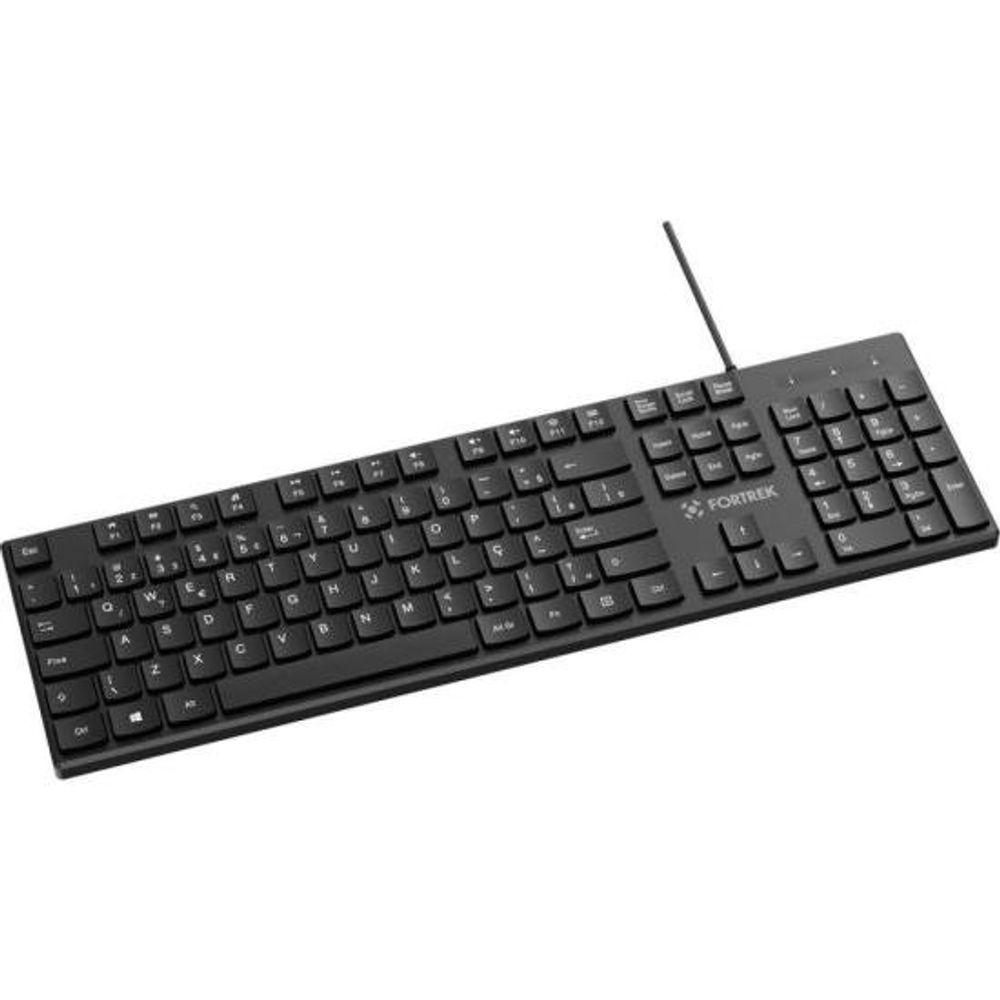 Teclado Office Fortrek K15 Slim USB ABNT2 Preto - 2