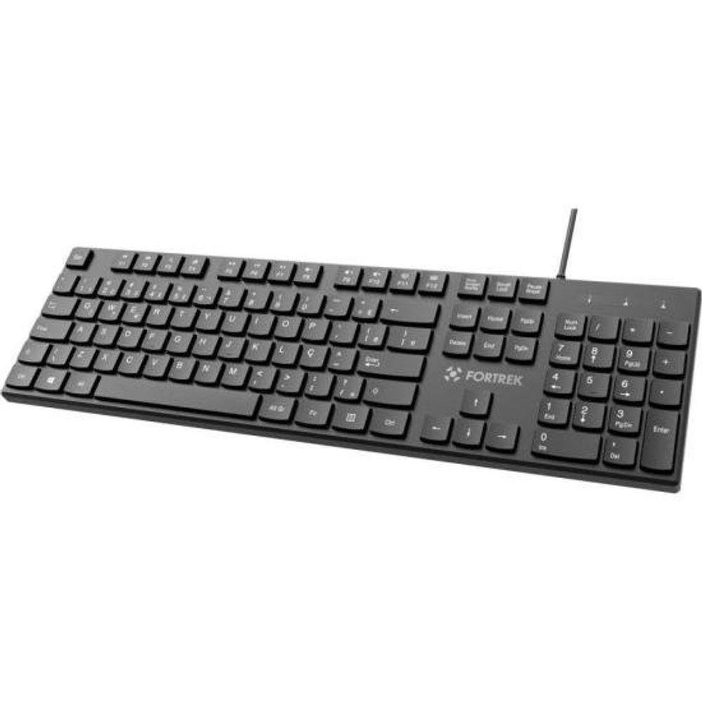 Teclado Office Fortrek K15 Slim USB ABNT2 Preto - 4