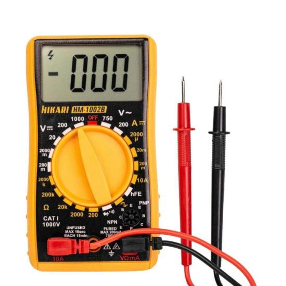 Multímetro Digital Hikari HM-1002B Amarelo/Preto - 1