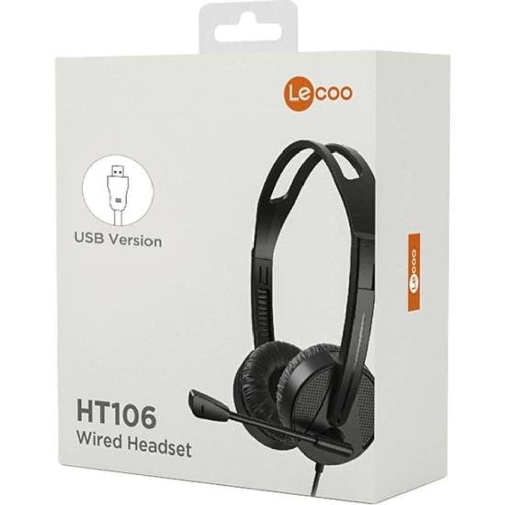 Fone de Ouvido Com Microfone USB Lecoo HT106 - 4