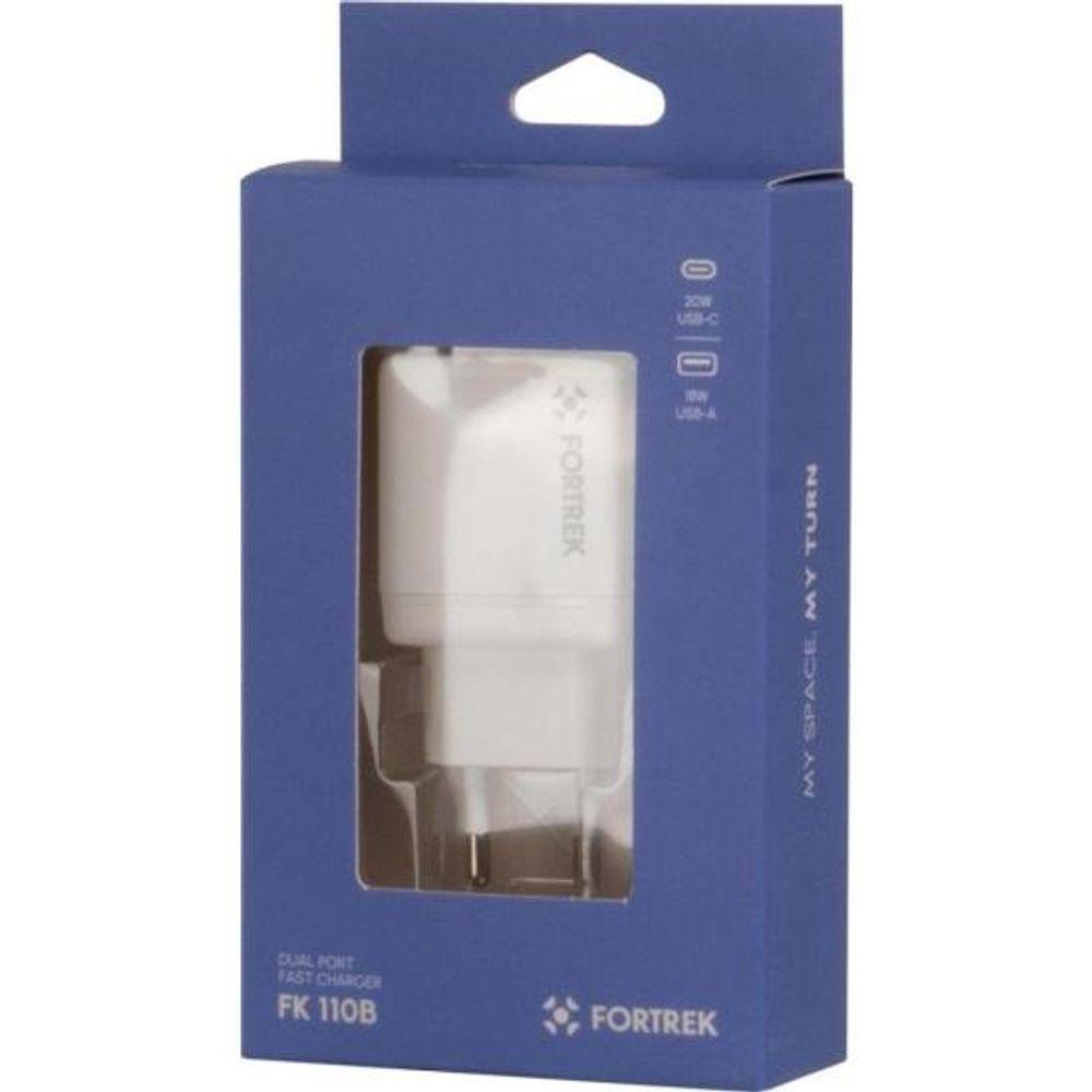 Carregador Universal DUAL USB-C e USB-A Fortrek FK 110B - 8