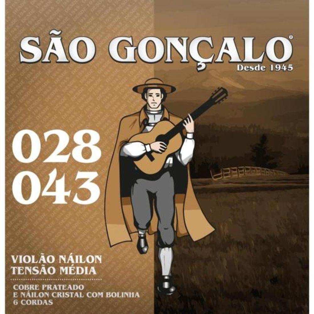 Encordoamento Para Violão Nylon Média com Bolinha São Gonçalo - 1