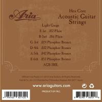 Encordoamento Para Violão .012 Phosphor Bronze AGS200L Aria Guitars - 2