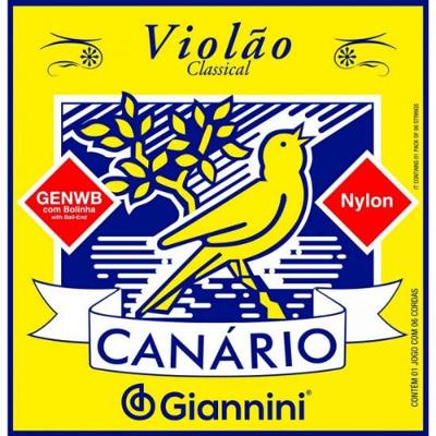 Encordoamento Para Violão Nylon Série Canário Giannini GENWB Com Bolinha