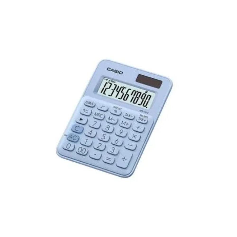 Calculadora de Mesa Casio MS-7UC-LB 10 Dígitos Azul claro - 1