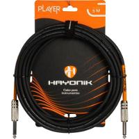 Cabo Para Instrumentos Player P10 x P10 5m Preto Hayonik - 1