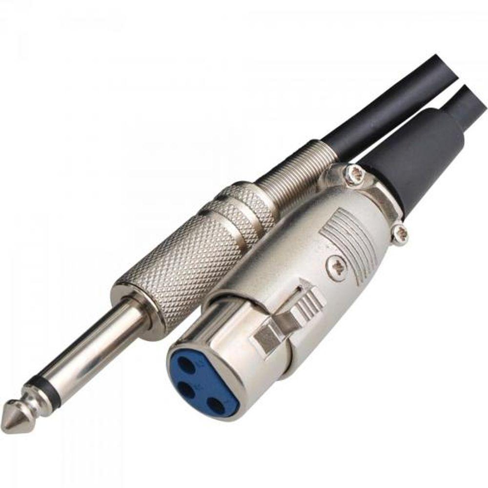 Cabo Para Instrumento XLR(F) x P10 5M CBMC0001 Preto Storm - 2