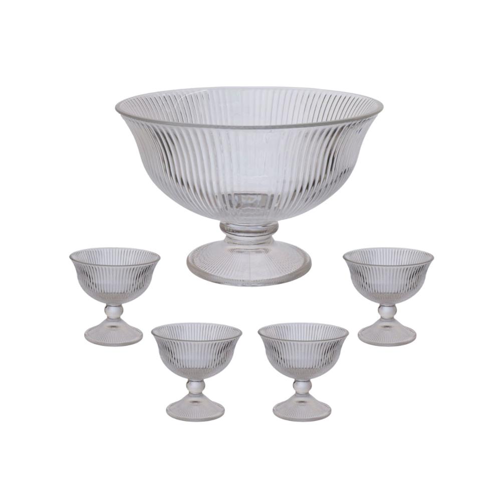 Centro de Mesa com Pé de Vidro 5 Peças Hauskraft - 1