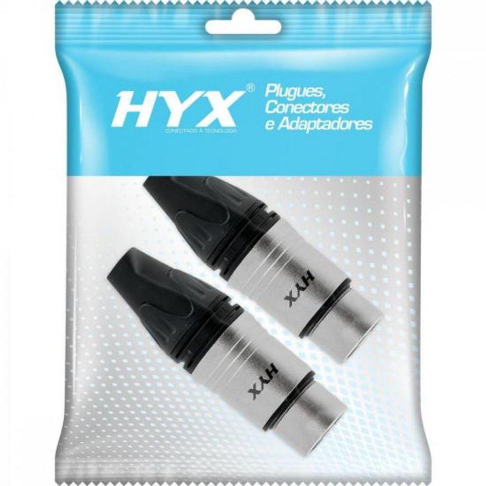 Conector XLR Fêmea 3 Pólos Niquelado HX082F HYXPCT / 2 - 1