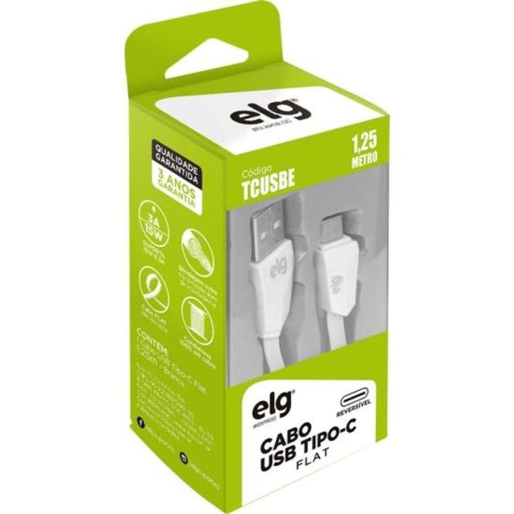 Cabo USB Tipo C TCUSBE 1,25m Branco ELG - 5