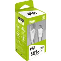 Cabo USB Tipo C TCUSBE 1,25m Branco ELG - 5