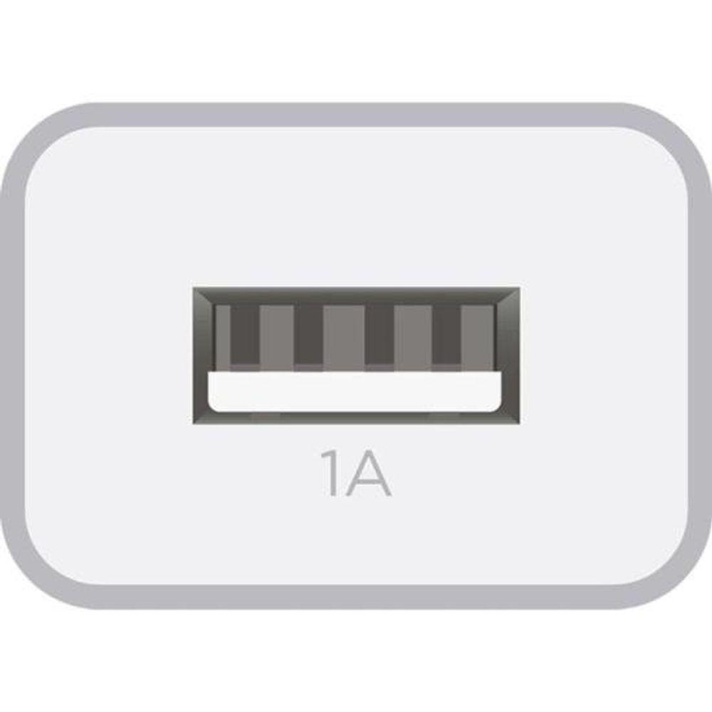 Carregador USB 1A WC1A 1 Saída Branco Bivolt ELG - 3