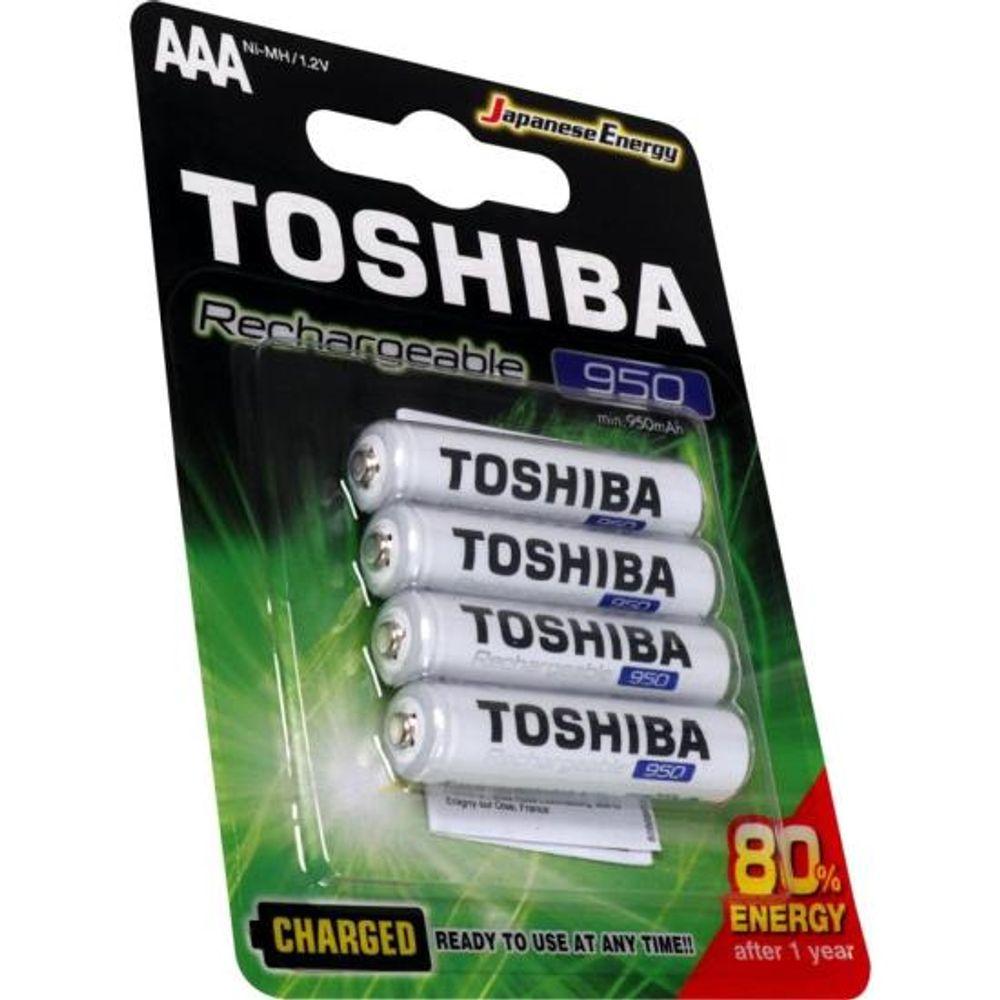 Pilha Recarregável AAA 1,2V 950mAh TNH03GAE (Com4 Pilhas) Toshiba - 2