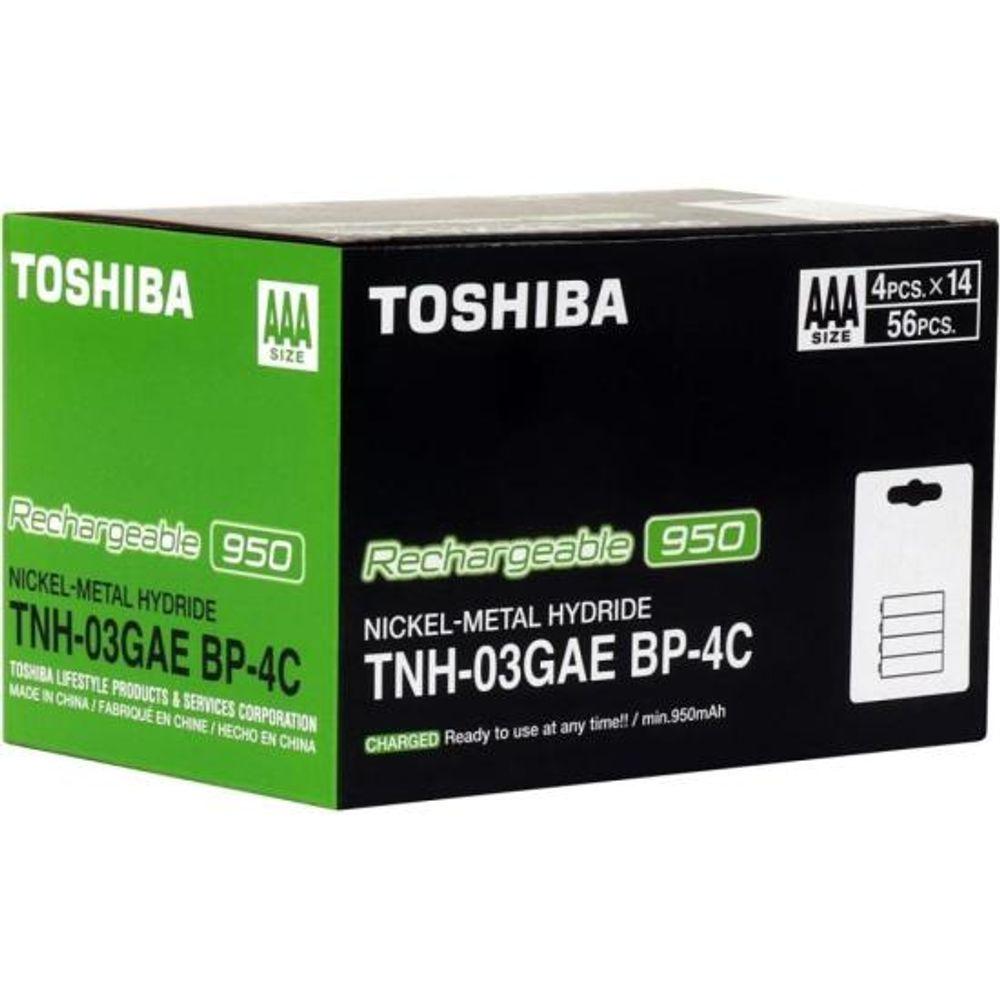 Pilha Recarregável AAA 1,2V 950mAh TNH03GAE (Com4 Pilhas) Toshiba - 9