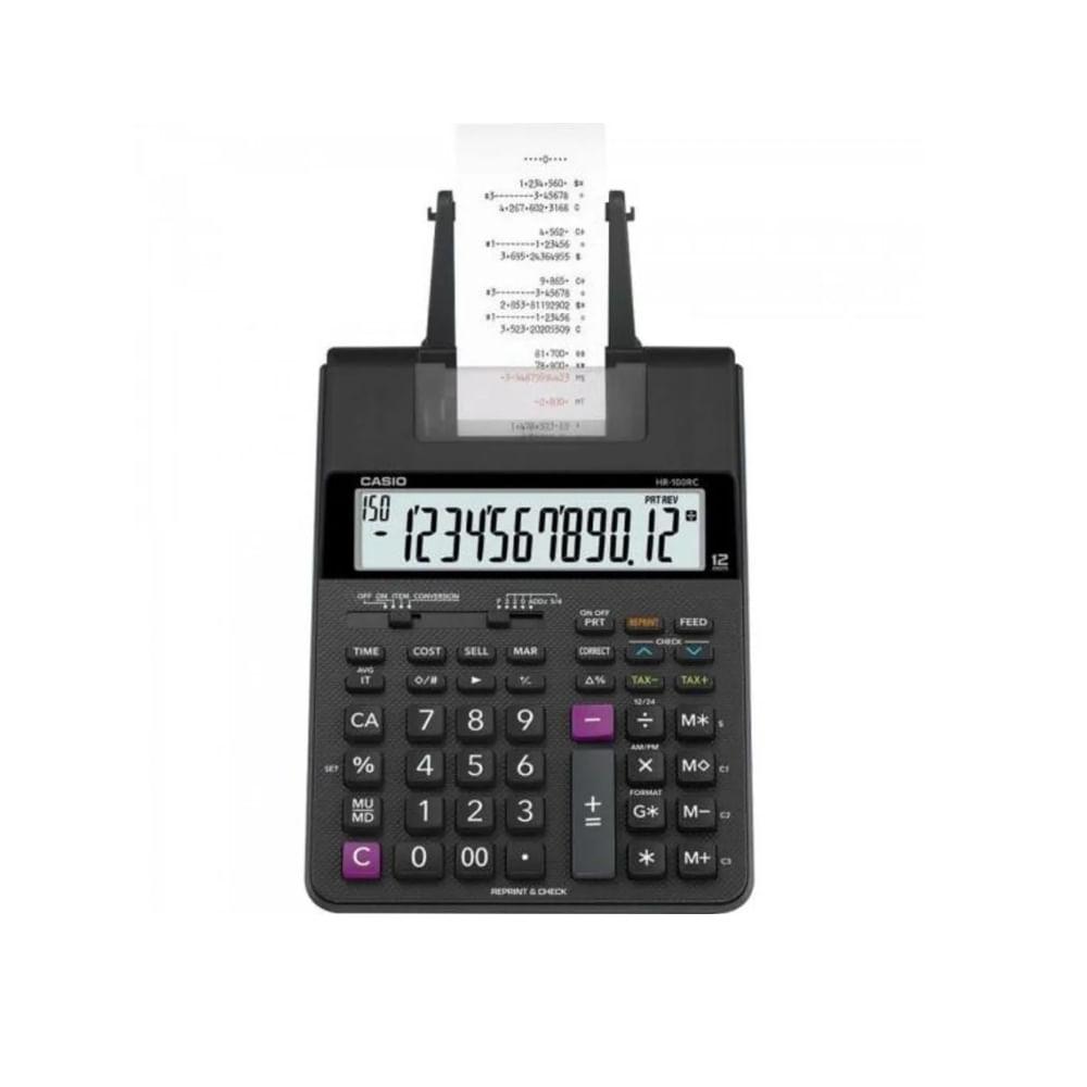 Calculadora Com Bobina Casio HR-100RC 12 Dígitos Bivolt Preta - 2