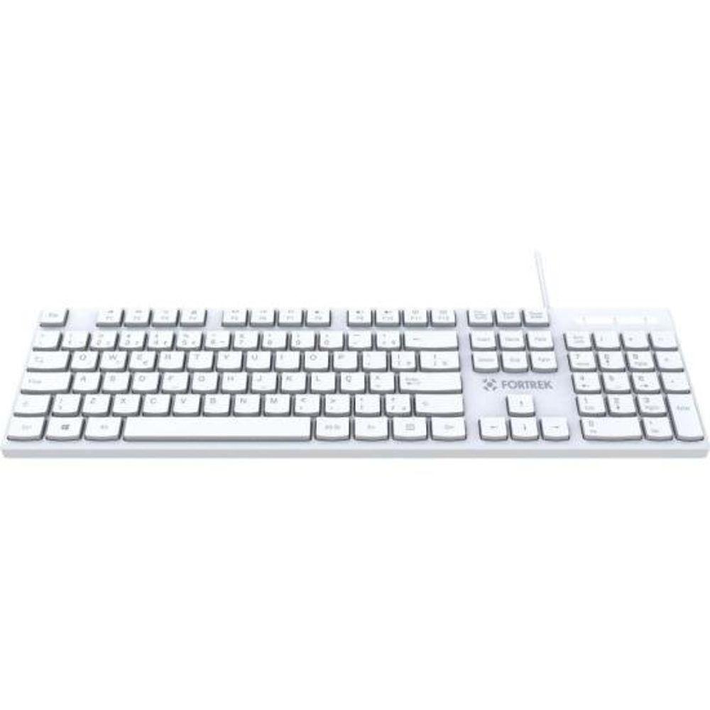 Teclado Office Fortrek K15 Slim USB ABNT2 Branco - 2