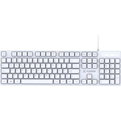 Teclado Office Fortrek K15 Slim USB ABNT2 Branco