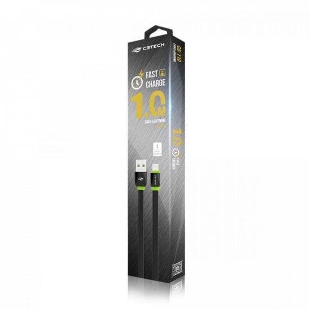 Cabo USB x Lightning CB-110 1m Preto C3Tech - 2