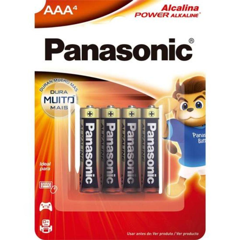 Pilha Alcalina 1,5V AAA LR03 (Com4 Pilhas) PanasonicCAR / 4 - 1