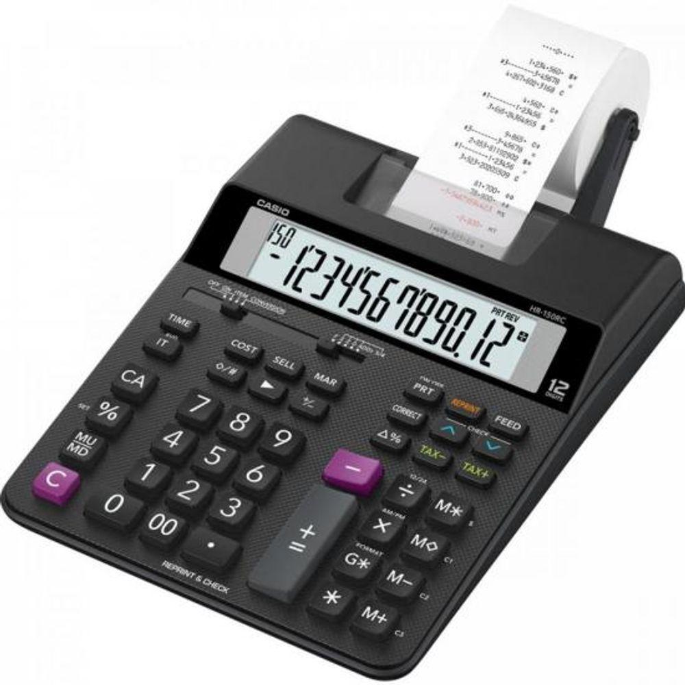 Calculadora Com Bobina Compacta Casio HR150RC-B Preta - 2