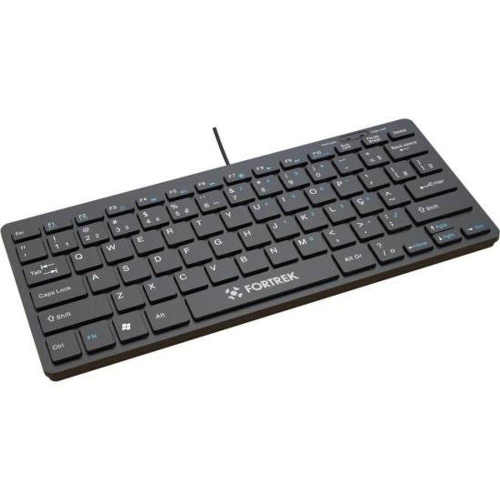 Teclado Mini Office Fortrek K13 USB ABNT2 Preto - 4