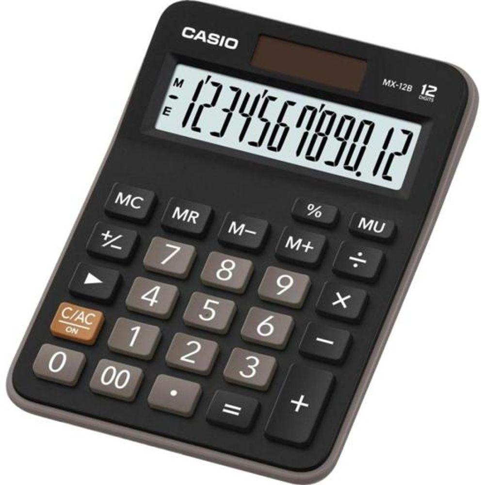 Calculadora de Mesa Casio MX-12B-W4-DC 12 Dígitos Preta - 1