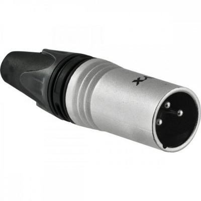 Conector XLR Macho 3 Pólos Niquelado HX082M HYXPCT / 2