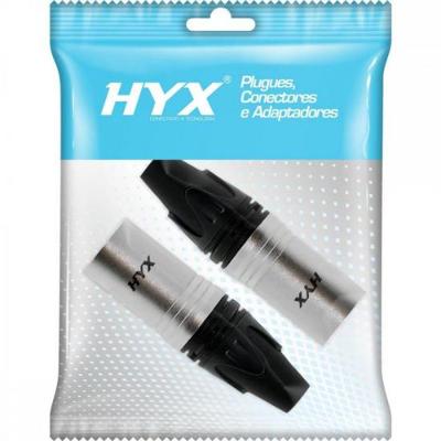 Conector XLR Macho 3 Pólos Niquelado HX082M HYXPCT / 2