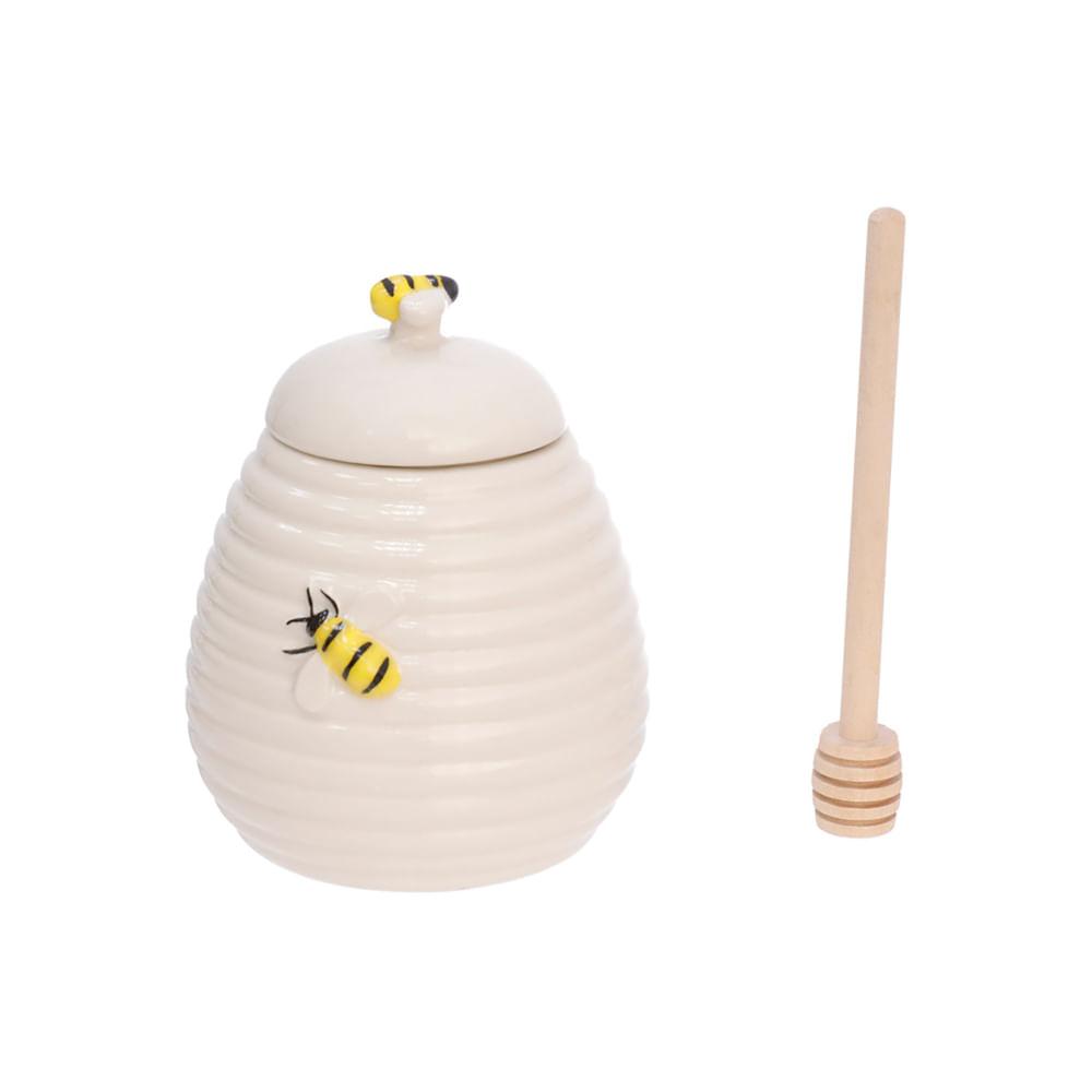 Meleira de Porcelana com Colher Abelha 300ml - Hauskraft - 1