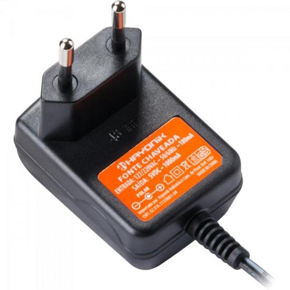 Fonte Chaveada Hayonik FCTP5001 5VDC 1A 5W P8 C+ 2,5mm Bivolt - 2