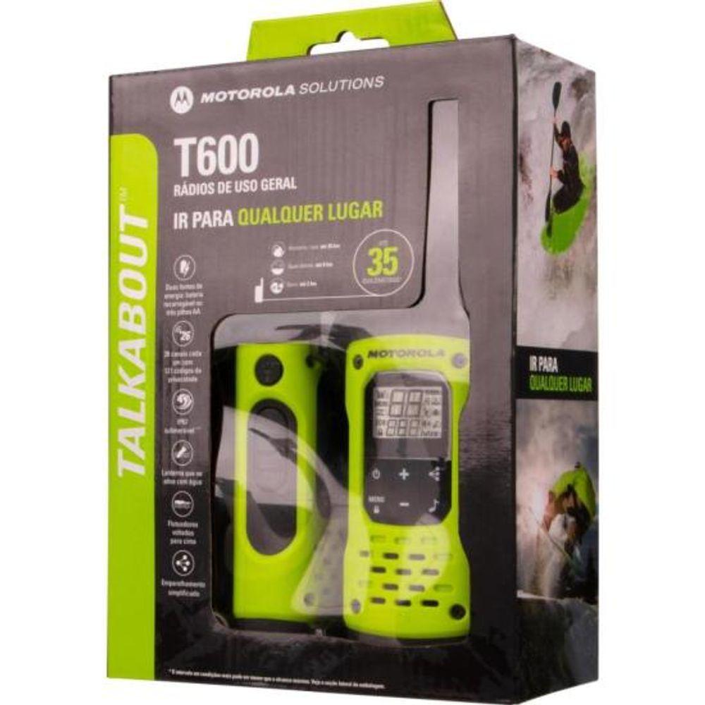 Rádio Comunicador Talkabout Motorola T600BR H2O 35km Verde PAR / 2 - 9