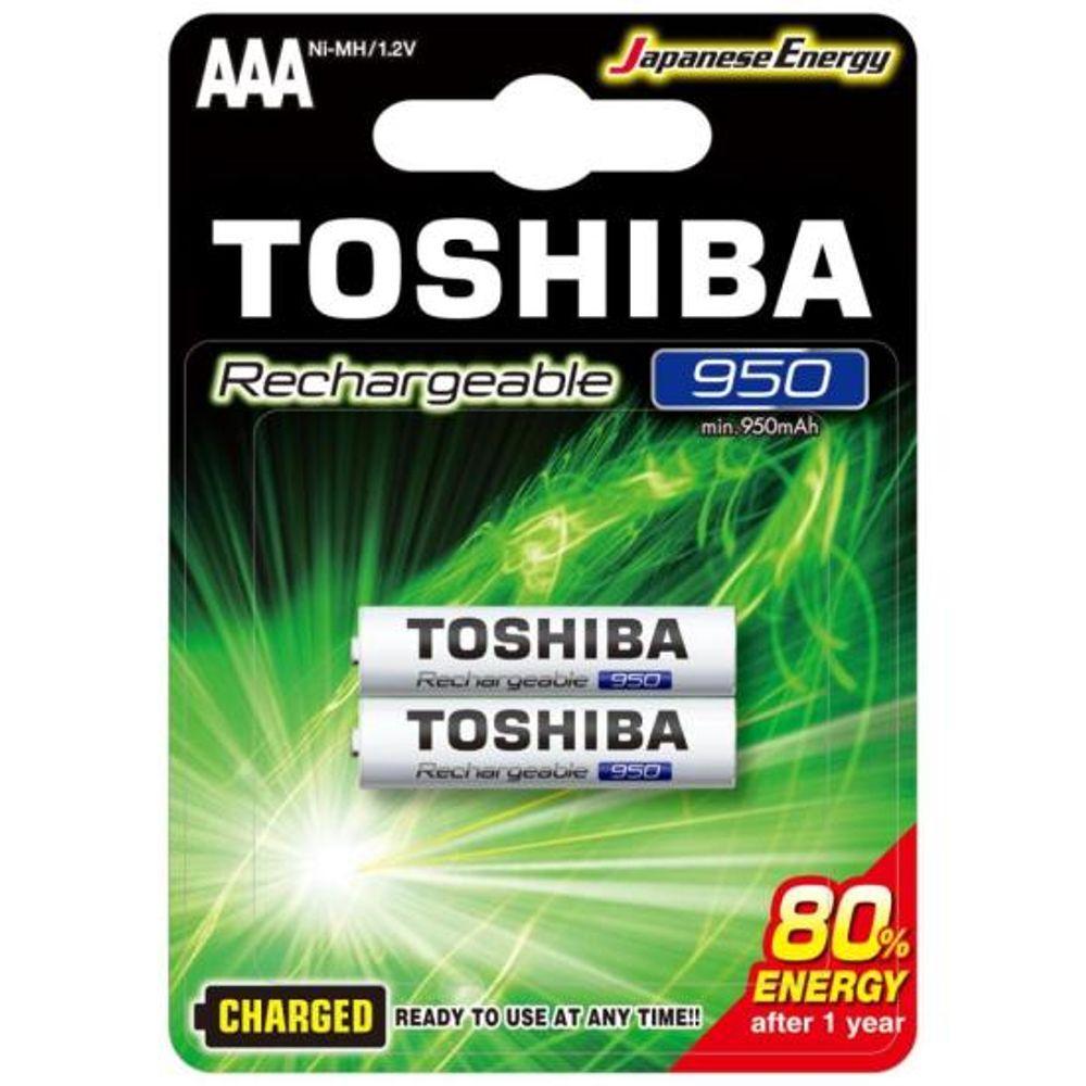 Pilha Recarregável AAA 1,2v 950mAh TNH03GAE (Com2 Pilhas) Toshiba - 1