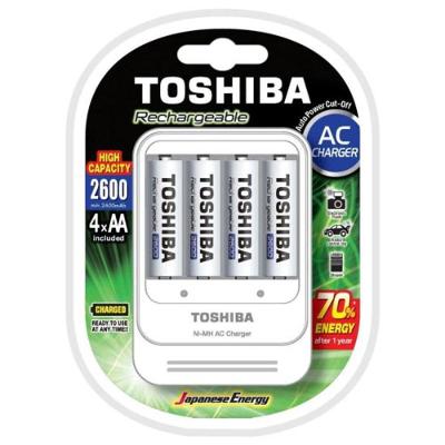 Carregador de Pilhas TNHC-6GAE4 CB (Com4 Pilhas AA 2600mAh) Toshiba
