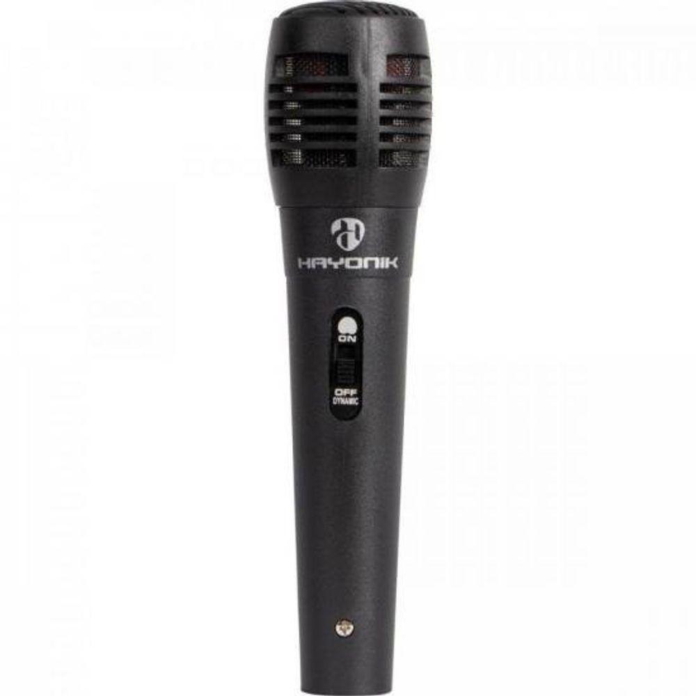 Microfone Hayonik MDH-102 Dinâmico Supercardióide Cabo 3M Preto - 1