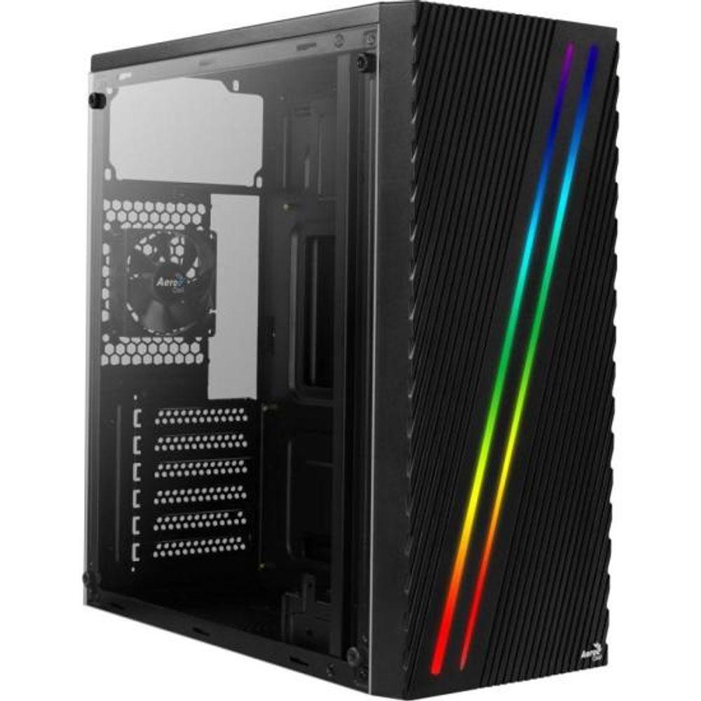 Gabinete Gamer Aerocool Streak Preto RGB Lateral Acrílico - 1