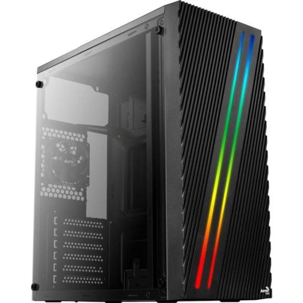 Gabinete Gamer Aerocool Streak Preto RGB Lateral Acrílico - 2