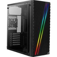 Gabinete Gamer Aerocool Streak Preto RGB Lateral Acrílico - 1