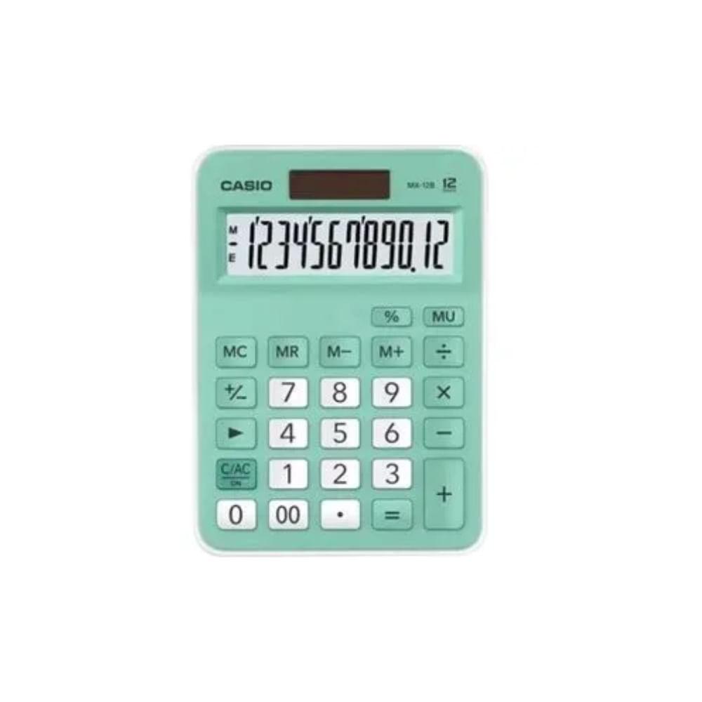 Calculadora de Mesa Casio MX12B-LB 12 Digitos Verde - 1