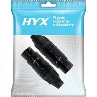 Conector XLR Fêmea 3 Pólos Niquelado HX081F Preto HYXPCT / 2 - 1
