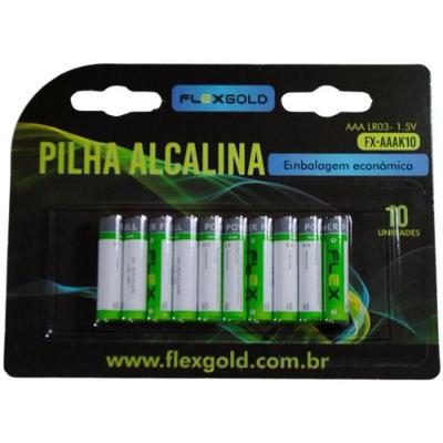 Pilha Alcalina 1,5V AAA (Com10 Pilhas) Flex