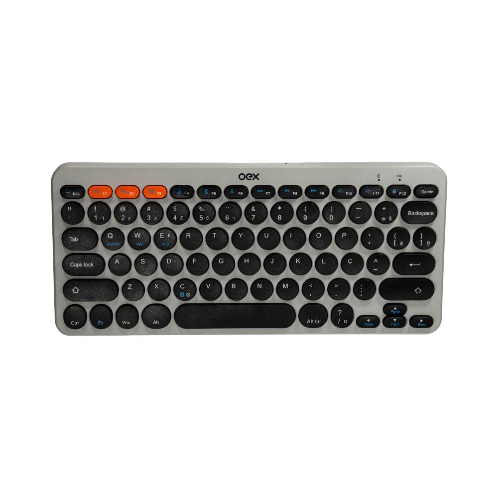 Teclado Retro Plus Cinza OEX - 1