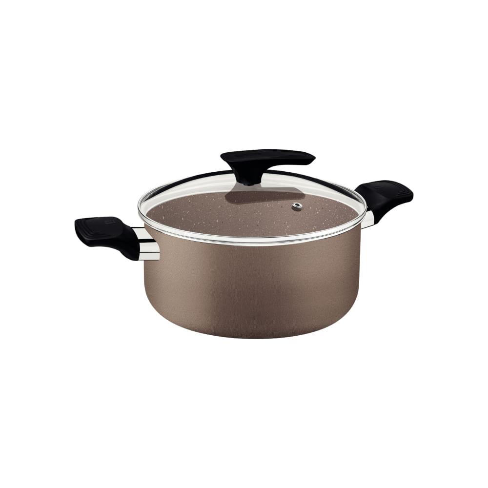 Caçarola Milazzo Alumínio Starflon Max Amêndoa 20cm - 1